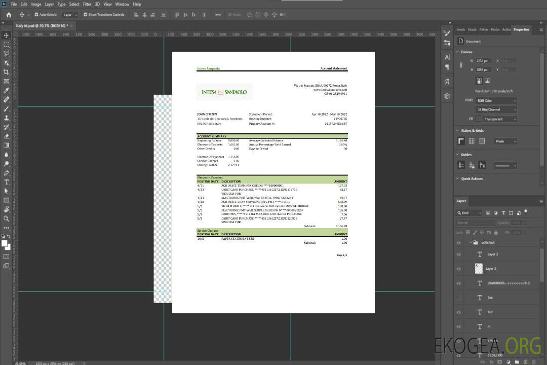 Relevé bancaire Italie Intesa Sanpaolo xls template Relevé bancaire Italie Intesa Sanpaolo xls template